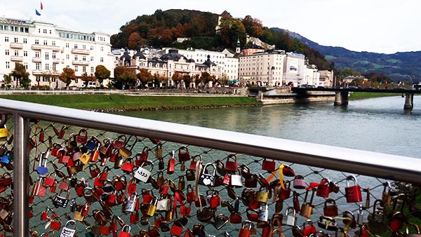 Love locks in Salzburg