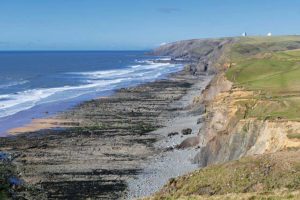 Sandymouth Beach in Cornwall