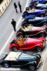 Morgan cars in Laon, France