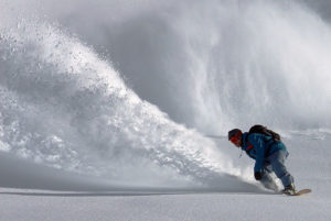 Snowboarding action!