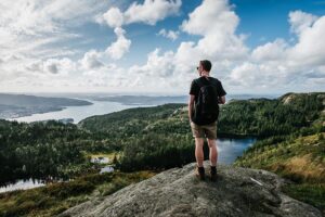 Hiking in nature