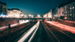 Night train in Berlin