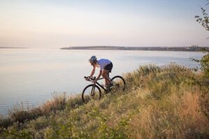 Cyclocross along coastline