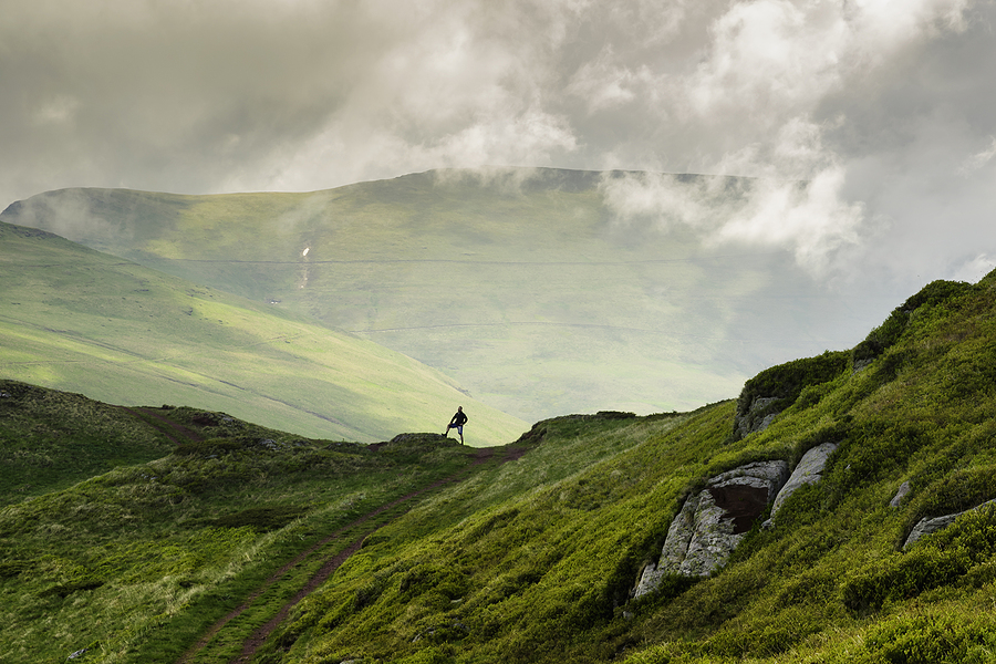 Hiking in the mountains