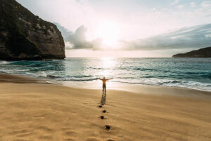 Man on beach