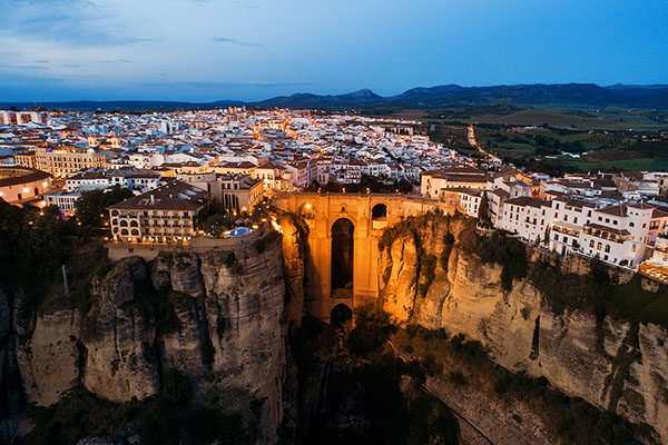 Ronda in Spain, seen from above