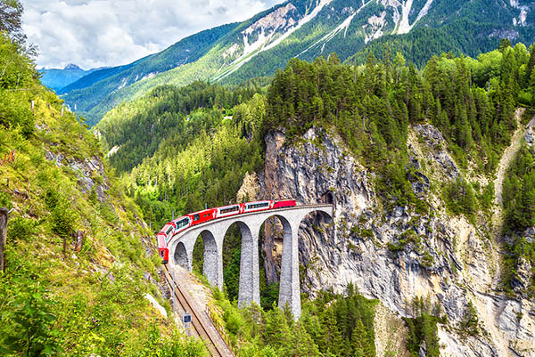 Landwasser Viaduct in Switzerland