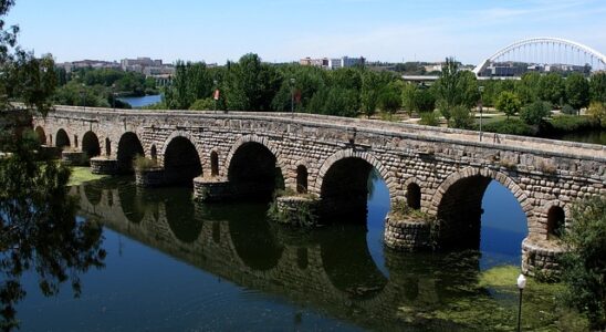 Roman bridge in Merida, Spain