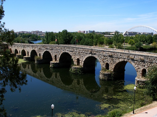 Roman bridge in Merida, Spain