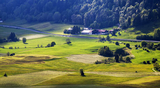 Rural panorama in Bavaria, Germany