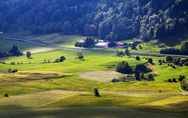 Rural panorama in Bavaria, Germany