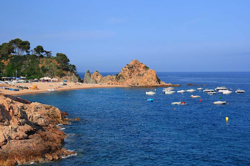 Mar Menuda beach in Tossa de Mar, Costa Brava.