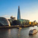 Sunset in London, by the Thames