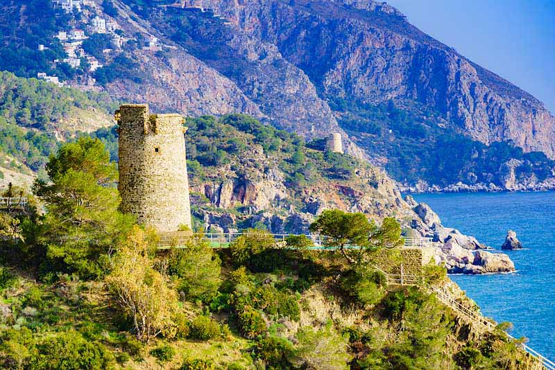 Coastline in Malaga, Spain