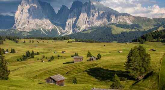 Seiser Alm in the Dolomites.