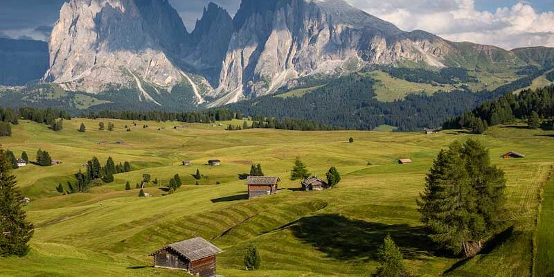 Seiser Alm in the Dolomites.