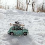 Toy car in winter