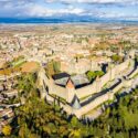Aerial view of Carcassonne in France