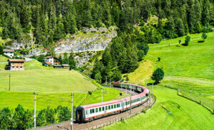 Train at the Brenner pass