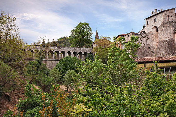 Civitella Di Romagna on the slopes of the Apennine mountains