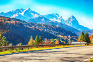 Zugspitze mountain peaks in Germany