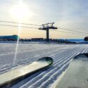 Late afternoon downhill skiing