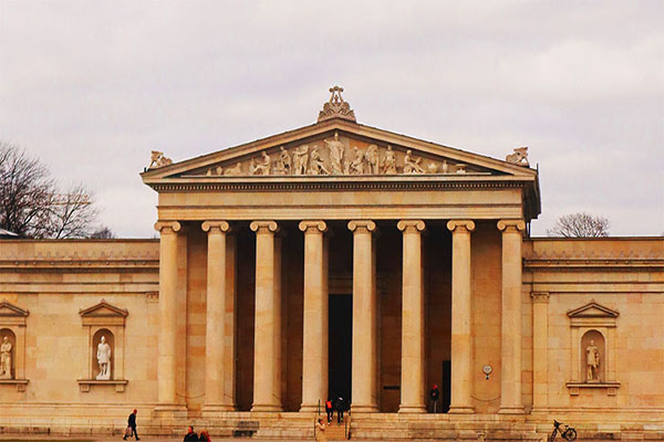The exterior of the Glyptothek in Munich, Bavaria, Germany