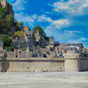 Mont Saint Michel and seabed at low tide