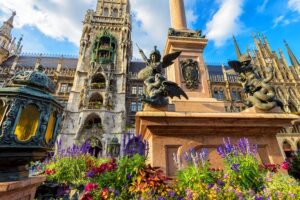 Marienplatz in Munich on a summer day