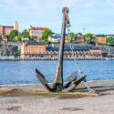 An anchor in a Stockholm harbor.
