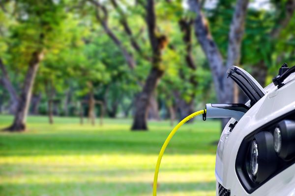 Electric car charging.