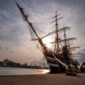 Sail ship in Hamburg, Germany.