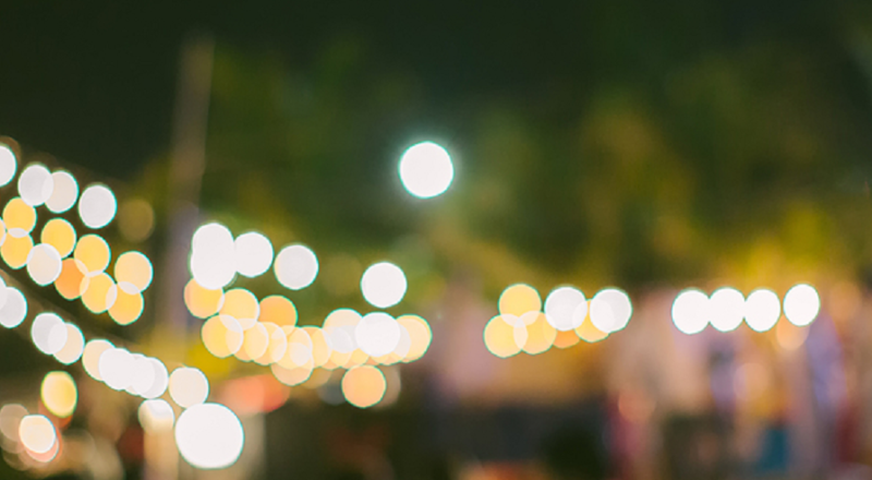 Blurred lights at a festival.