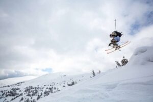 Skier jumping