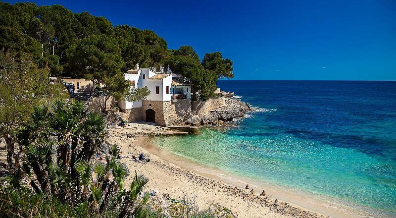 Calm beach on Majorca in Spain.