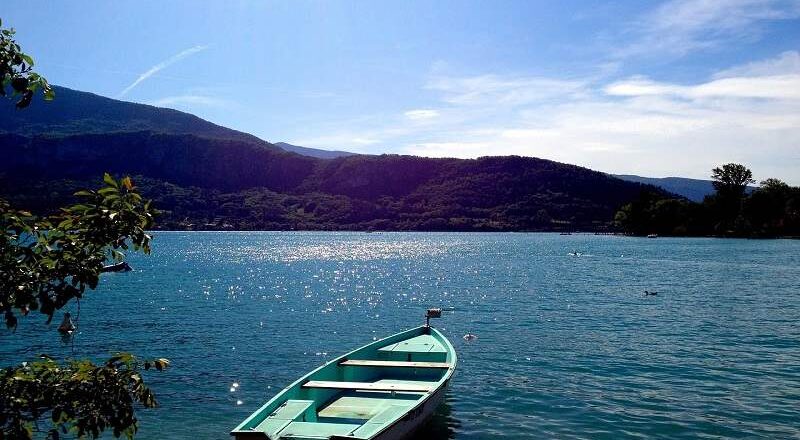 Calm lake Annecy.