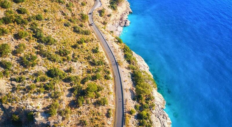 Road on the French Riviera.