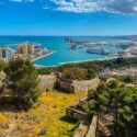 Malaga in Spain seen from higher inland.